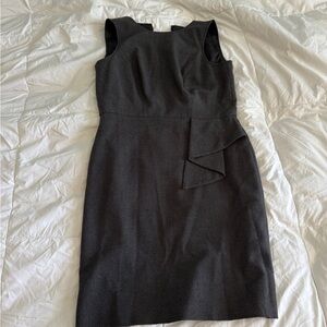 Ann Taylor LOFT Petite Sleeveless Gray Sheath Dress Size 0P